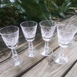 Galway Ireland Crystal Cordial Liqueur 4 Glasses